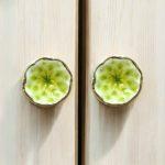 lime green crackle glaze ceramic knob
