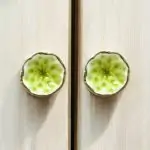 lime green crackle glaze ceramic knob