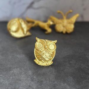 The Gold Great Horned Owl