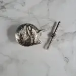 The Silver Fox Drawer Pull Sleeping Fox Cupboard Door Knob