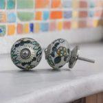 The Teal Effloresce Sea Green Ceramic Drawer Hardware