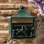 Green mailbox wall mounted