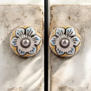 Mexican flower door knobs