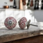 Red Islamic design cabinet knobs