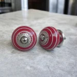 Red white stripe knob