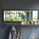 Industrial Mirror with shelf