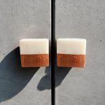 White marble copper pulls