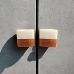 White marble copper pulls
