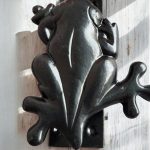 black frog door knocker