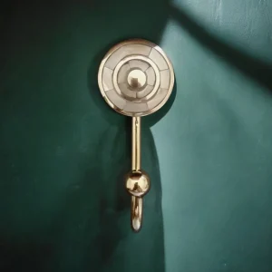 brass concentric circle coat hook