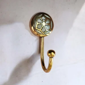 brass shell starts coat hook