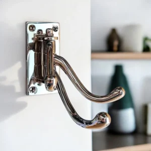 chrome triple coat hook