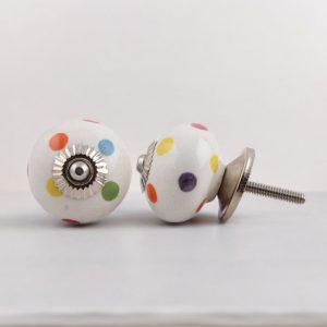 The Multi Polka Cabinet Knob Colourful Ceramic Drawer Pullcolourful-polka-dot-ceramic-knob