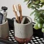 Copper Concrete Toothbrush Holder