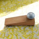 cracked ceramic mango wood wedge