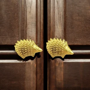 gold hedgehog cabinet pull