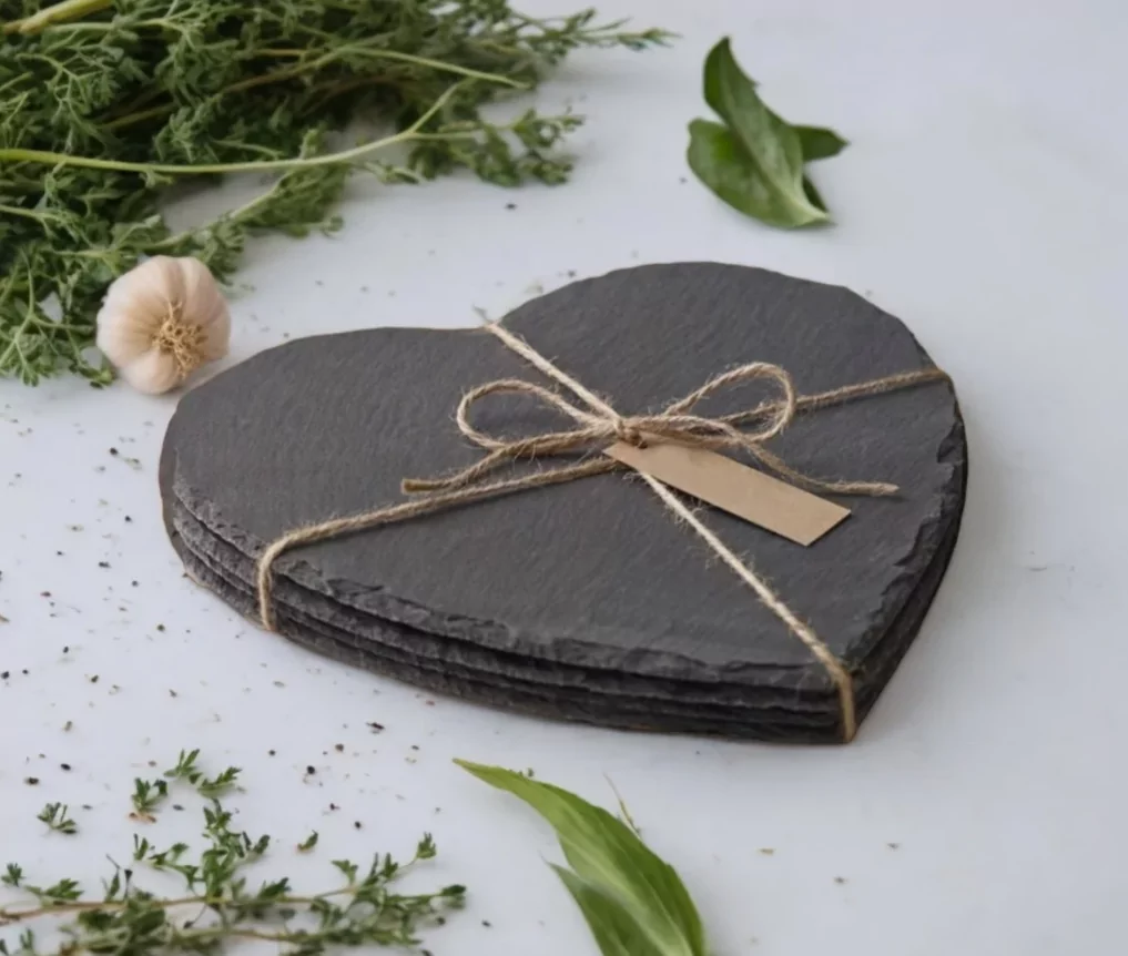 The Slate Heart Place Mats - Set of 8heart slate placemats
