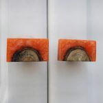 The Orange Knot - Rectangle Knob Burnt Orange Modern Pull