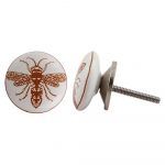 The Brown Bee Decorative Ceramic Pull Bee Cabinet Knob