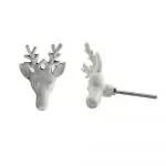 The White Stags Head Knob Shabby Chic Deers Head Handle