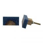 The Rectangular Navy Wood Knot Pull Unique Cabinet Hardware
