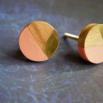 The Pink Brass Geo Knob Contemporary Drawer Pull Hardware