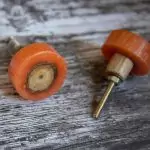 The Orange Wooden Knot Burnt Orange Round Cabinet Knob