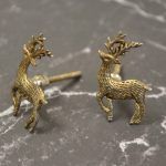 The Silver Stag Cupboard Handle Decorative Silver Deer Knob