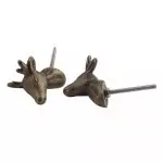 The Bronze Deer Head Antique Iron Deer Head Cabinet Knob