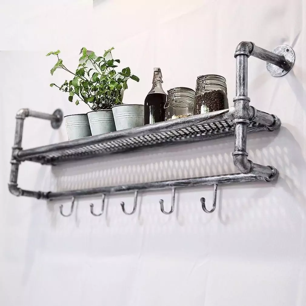 The Pipe & Mesh Shelf