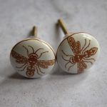 The Brown Bee Decorative Ceramic Pull Bee Cabinet Knob