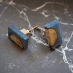 The Rectangular Navy Wood Knot Pull Unique Cabinet Hardware