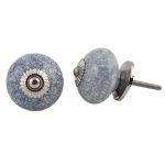 The Marbled Sea Marbled Blue Ceramic Door Knob Hardware