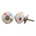 The Multi Polka Cabinet Knob Colourful Ceramic Drawer Pull