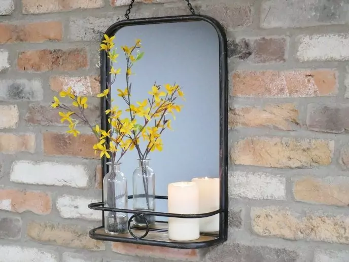 The Portrait Mirrored Shelf