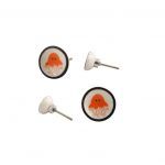 The Jellyfish Orange Jellyfish Design Ceramic Door Knob