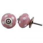 The Polka Pink Knob Pink Spotty Ceramic Drawer Hardware