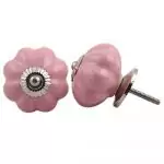 The Rose Flower Ceramic Pull Handmade Cabinet Door Knob