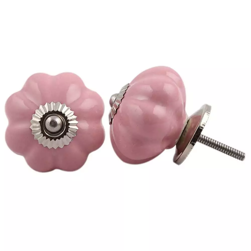 The Rose Flower Ceramic Pull Handmade Cabinet Door Knob