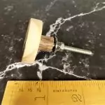 The Grey Brass Geo Geometric Brass & Wood Cabinet Knob