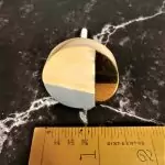 The Grey Brass Geo Geometric Brass & Wood Cabinet Knob