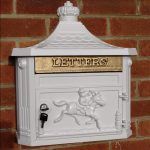 white-aluminium-wall-mounted-postbox