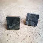 The Grey Square Marbled Stone Knob Stone Cabinet Hardware