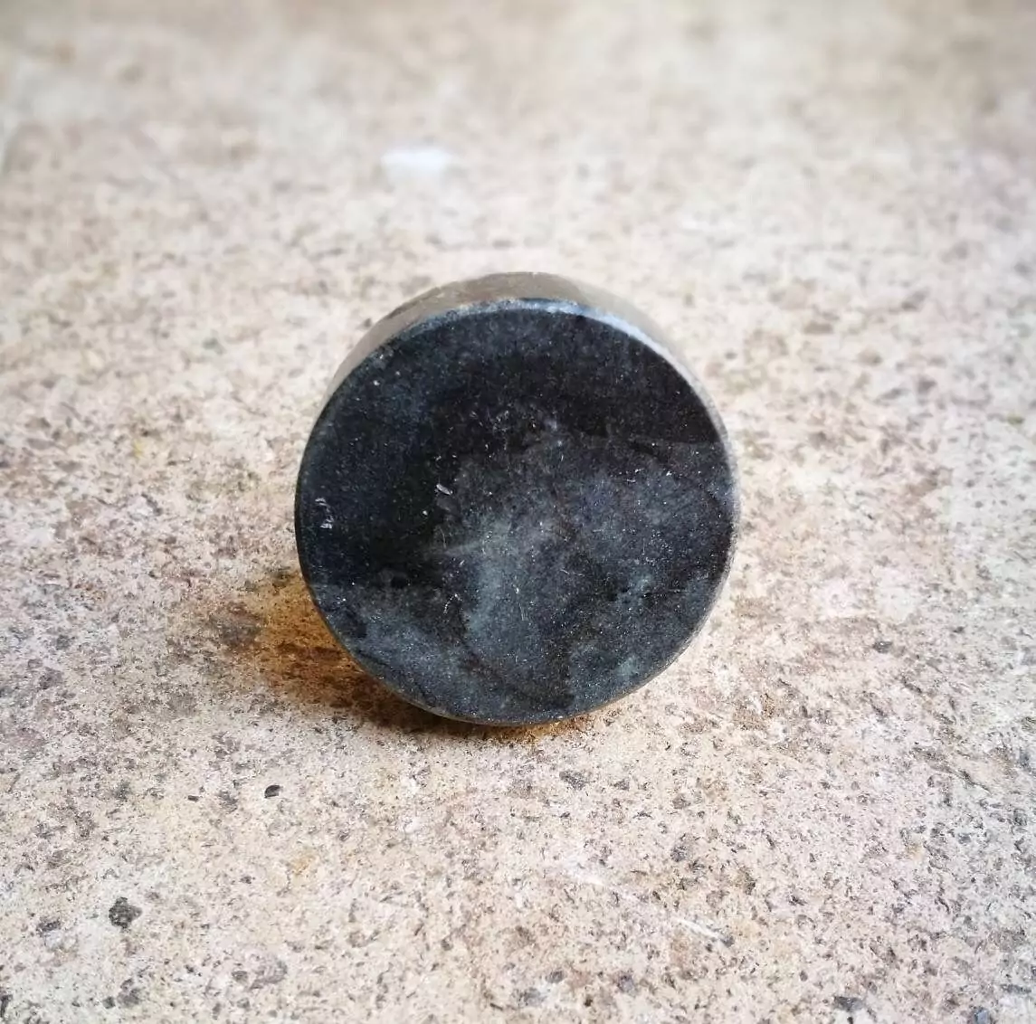 The Grey Marbled Stone Circular Door Knob Classic Stone Pull