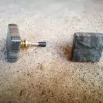 The Grey Square Marbled Stone Knob Stone Cabinet Hardware