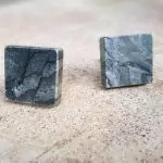 The Grey Square Marbled Stone Knob Stone Cabinet Hardware