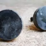 The Grey Marbled Stone Circular Door Knob Classic Stone Pull