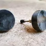 The Grey Marbled Stone Circular Door Knob Classic Stone Pull