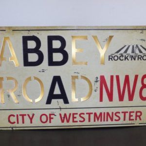 Vintage Wall Decor Rustic London, Abbey Road NW8, City Of Westminster Wall-mountable