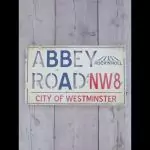 Vintage Wall Decor Rustic London, Abbey Road NW8, City Of Westminster Wall-mountable